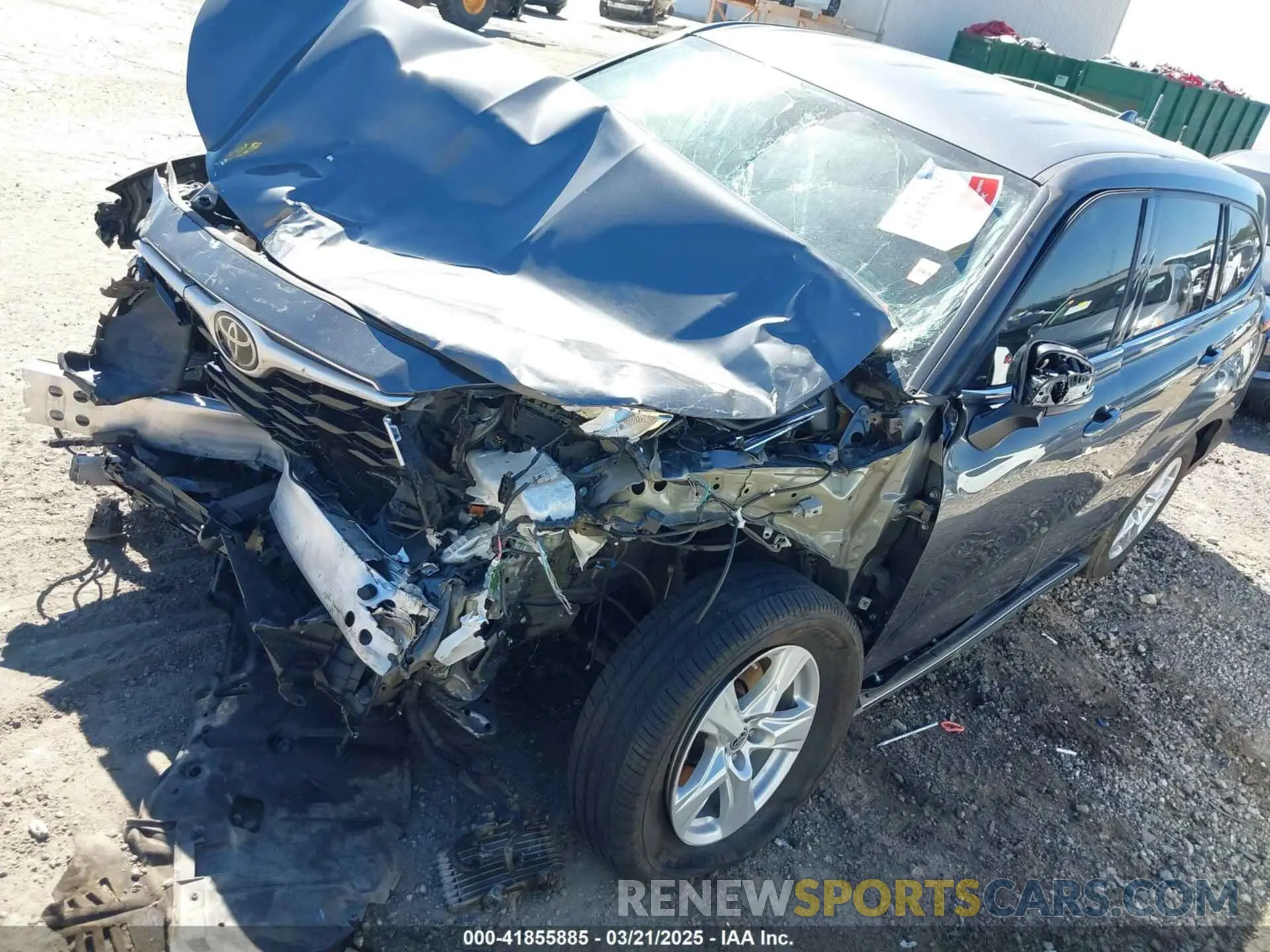 2 fotografías del automóvil dañado 5TDZZRAH9LS506899 TOYOTA HIGHLANDER 2020