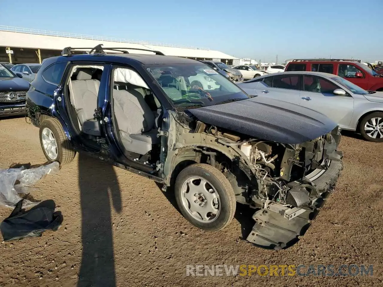 4 fotografías del automóvil dañado 5TDZZRAH9LS512217 TOYOTA HIGHLANDER 2020