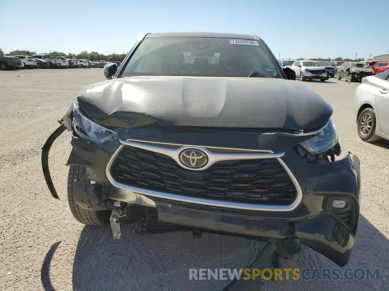 5 fotografías del automóvil dañado 5TDZZRAHXLS502375 TOYOTA HIGHLANDER 2020