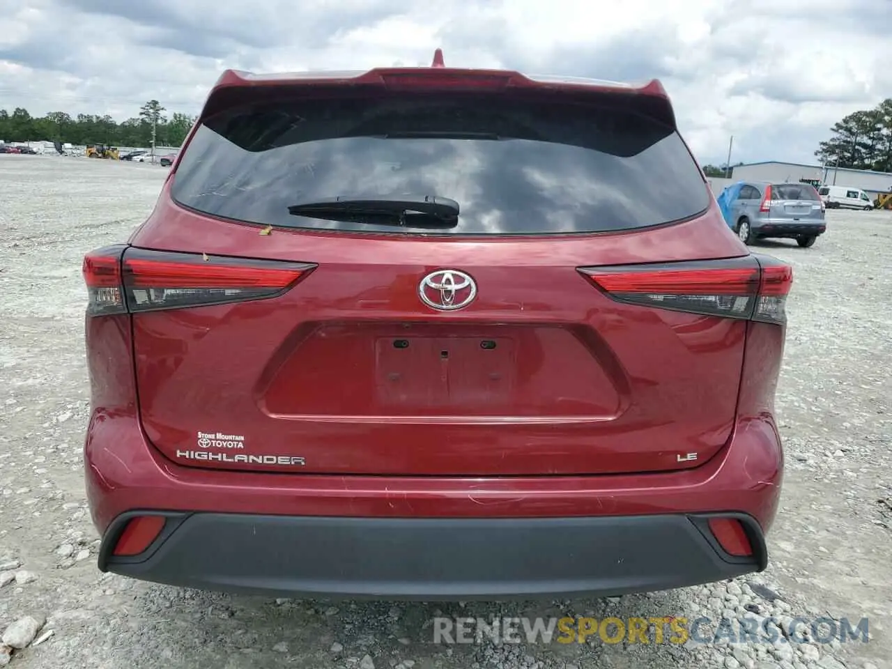 6 fotografías del automóvil dañado 5TDZZRAHXLS505907 TOYOTA HIGHLANDER 2020