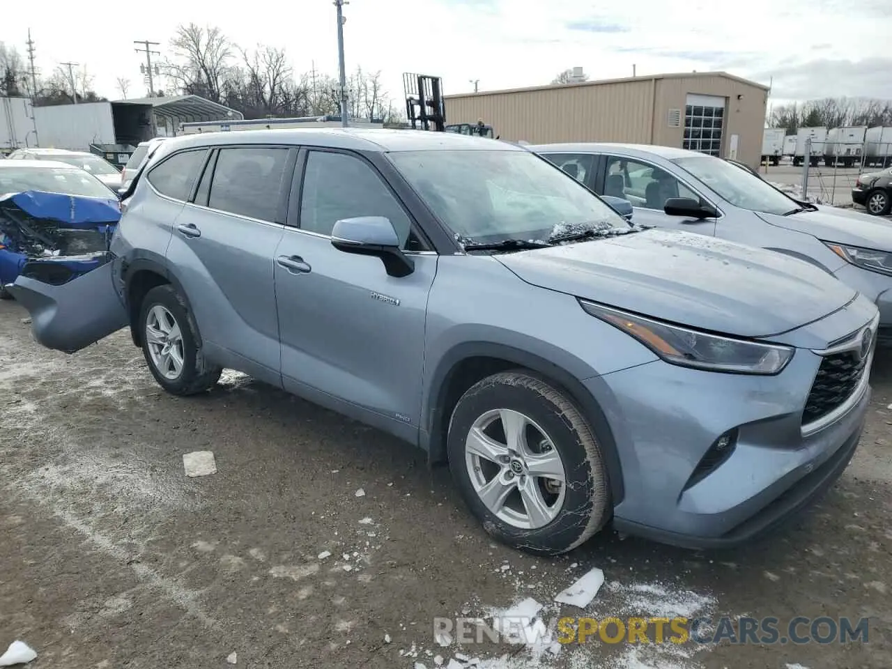 4 fotografías del automóvil dañado 5TDBBRCH1MS054788 TOYOTA HIGHLANDER 2021