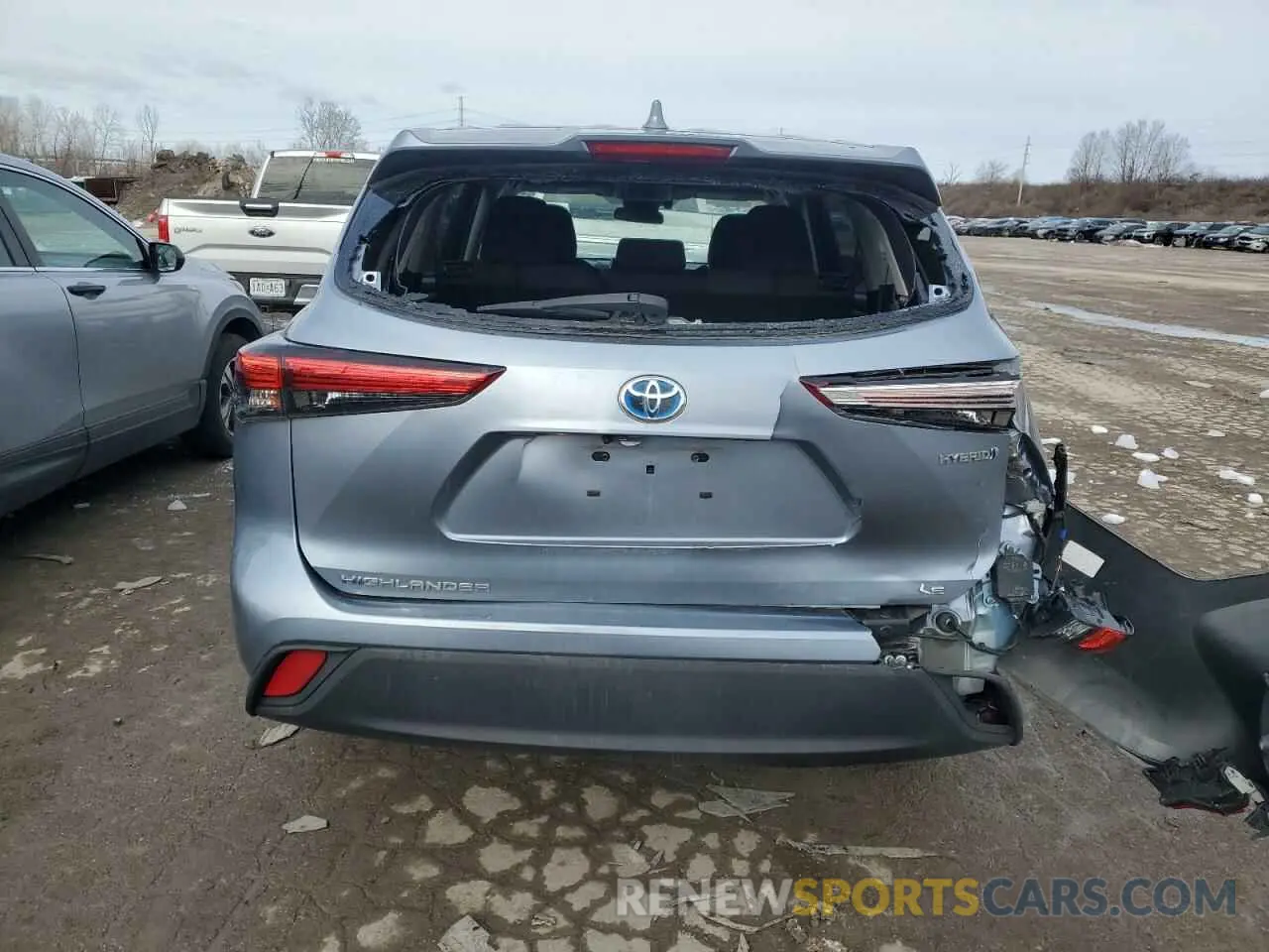 6 fotografías del automóvil dañado 5TDBBRCH1MS054788 TOYOTA HIGHLANDER 2021