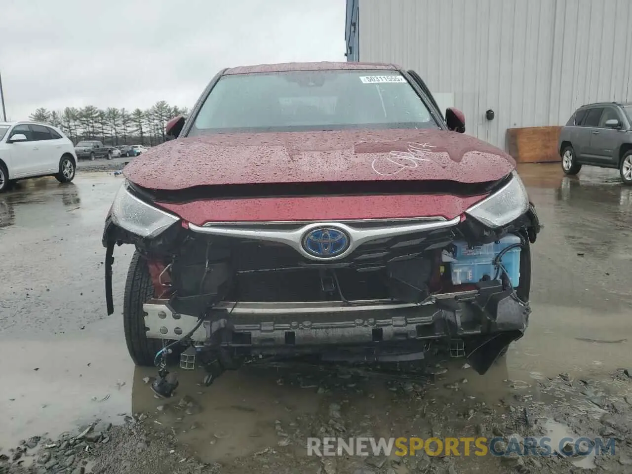 5 fotografías del automóvil dañado 5TDBBRCH1MS518064 TOYOTA HIGHLANDER 2021