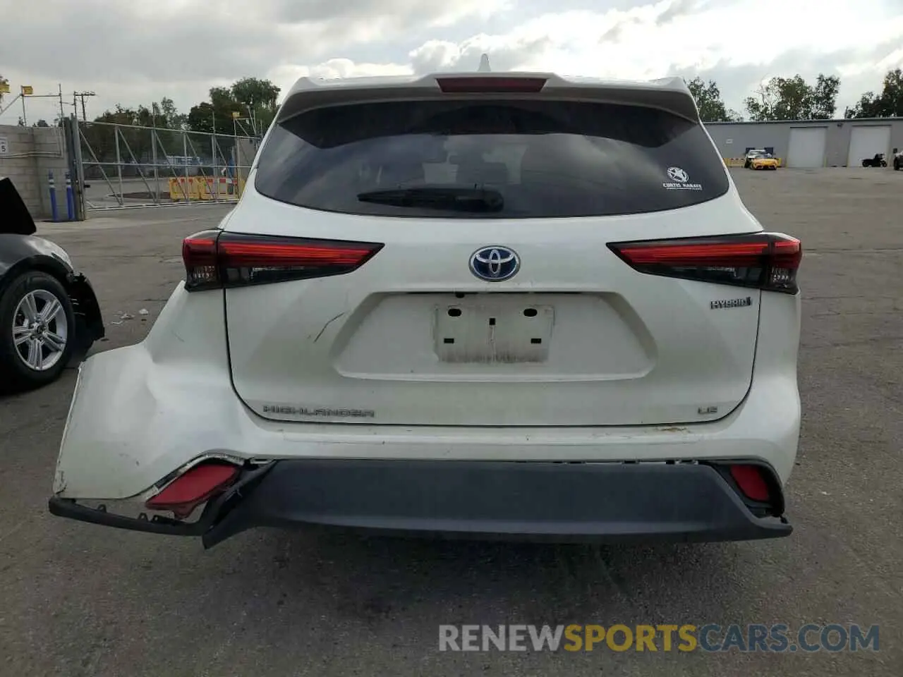 6 fotografías del automóvil dañado 5TDBBRCH2MS520387 TOYOTA HIGHLANDER 2021