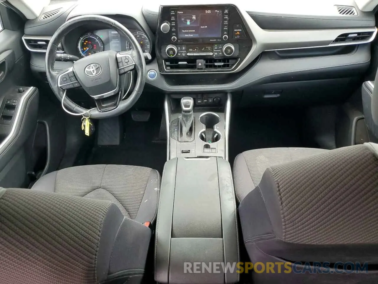 8 fotografías del automóvil dañado 5TDBBRCH2MS520387 TOYOTA HIGHLANDER 2021