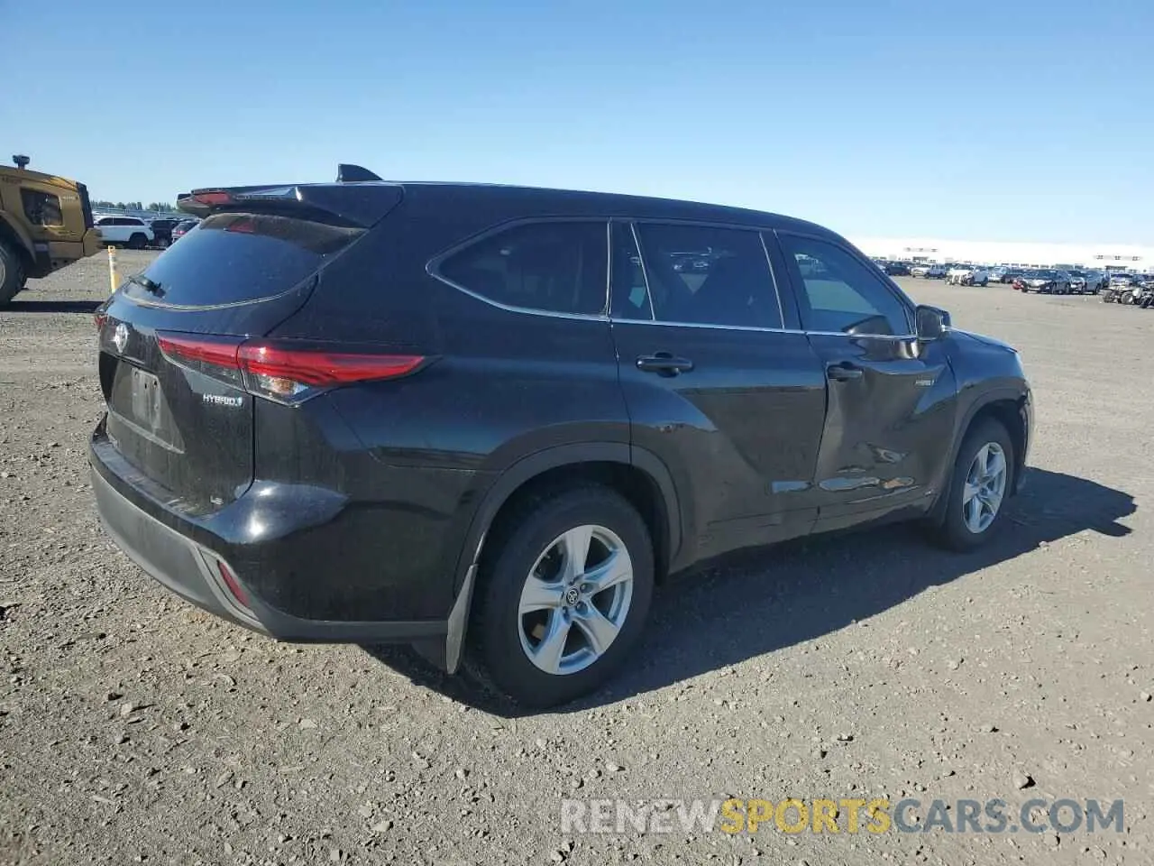3 fotografías del automóvil dañado 5TDBBRCH4MS523629 TOYOTA HIGHLANDER 2021