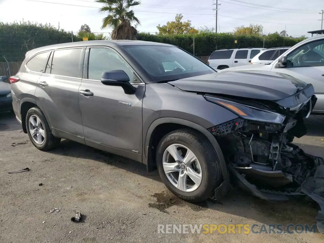 4 fotografías del automóvil dañado 5TDBBRCH4MS523923 TOYOTA HIGHLANDER 2021