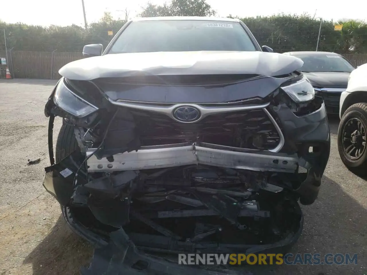 5 fotografías del automóvil dañado 5TDBBRCH4MS523923 TOYOTA HIGHLANDER 2021