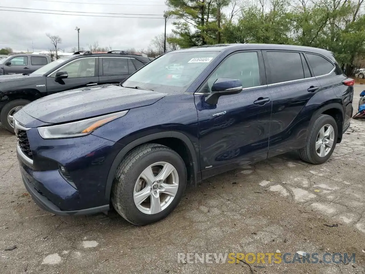 1 fotografías del automóvil dañado 5TDBBRCH5MS532923 TOYOTA HIGHLANDER 2021