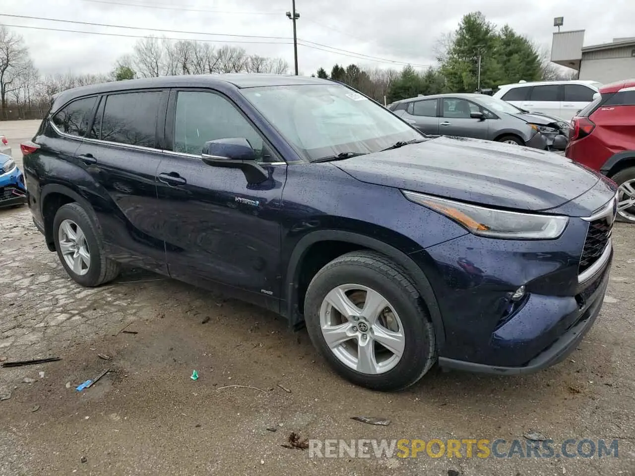 4 fotografías del automóvil dañado 5TDBBRCH5MS532923 TOYOTA HIGHLANDER 2021