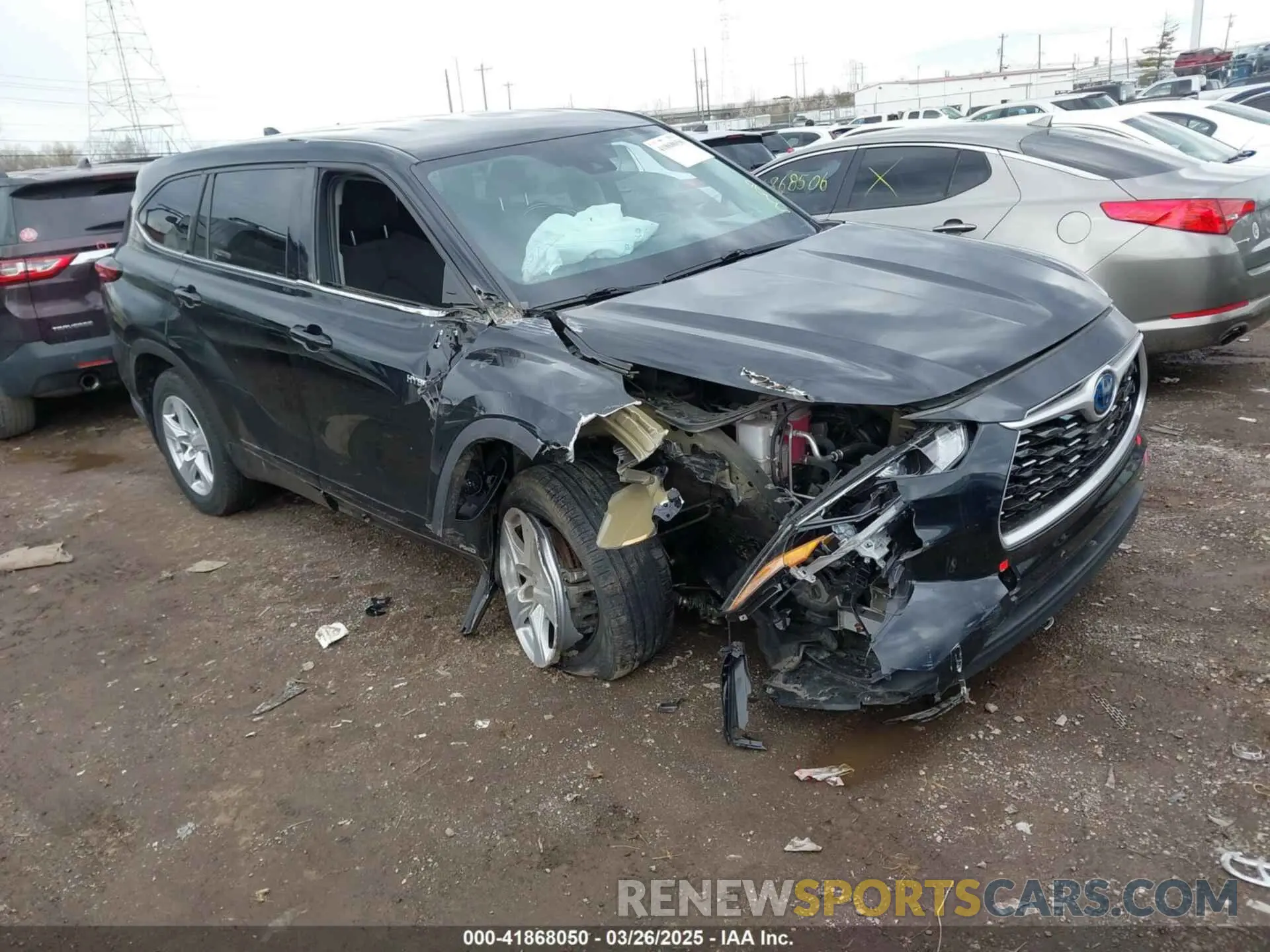 1 fotografías del automóvil dañado 5TDBBRCH6MS519338 TOYOTA HIGHLANDER 2021