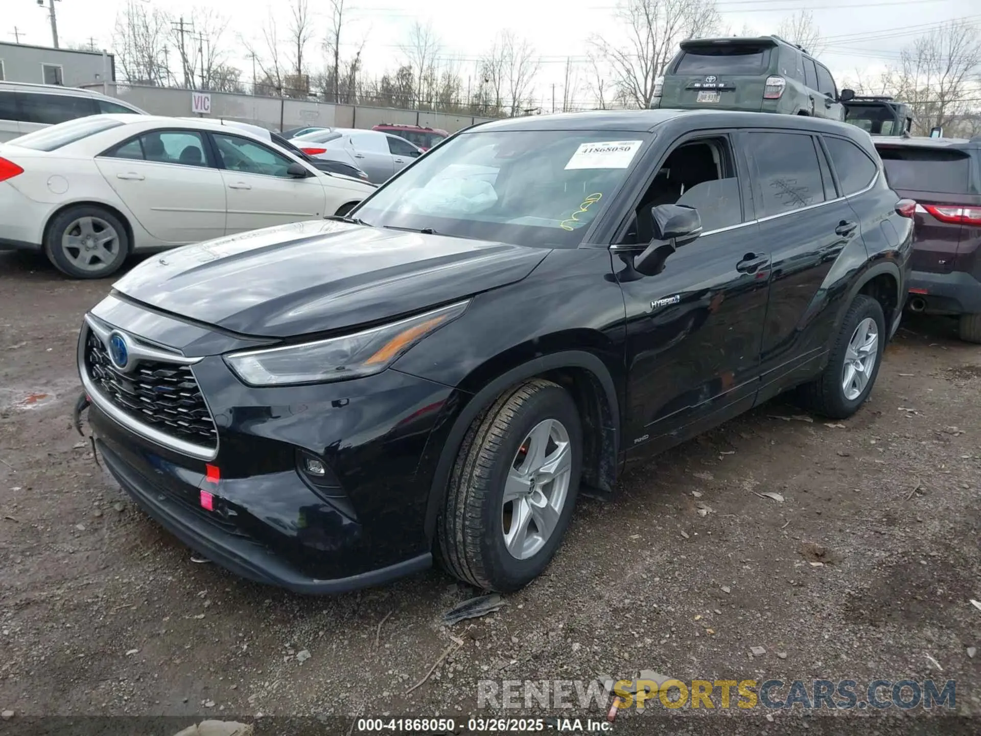 2 fotografías del automóvil dañado 5TDBBRCH6MS519338 TOYOTA HIGHLANDER 2021