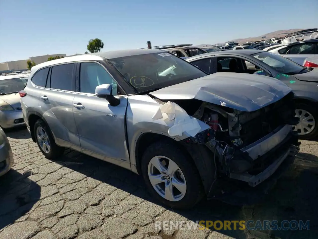 1 fotografías del automóvil dañado 5TDBBRCH7MS514343 TOYOTA HIGHLANDER 2021