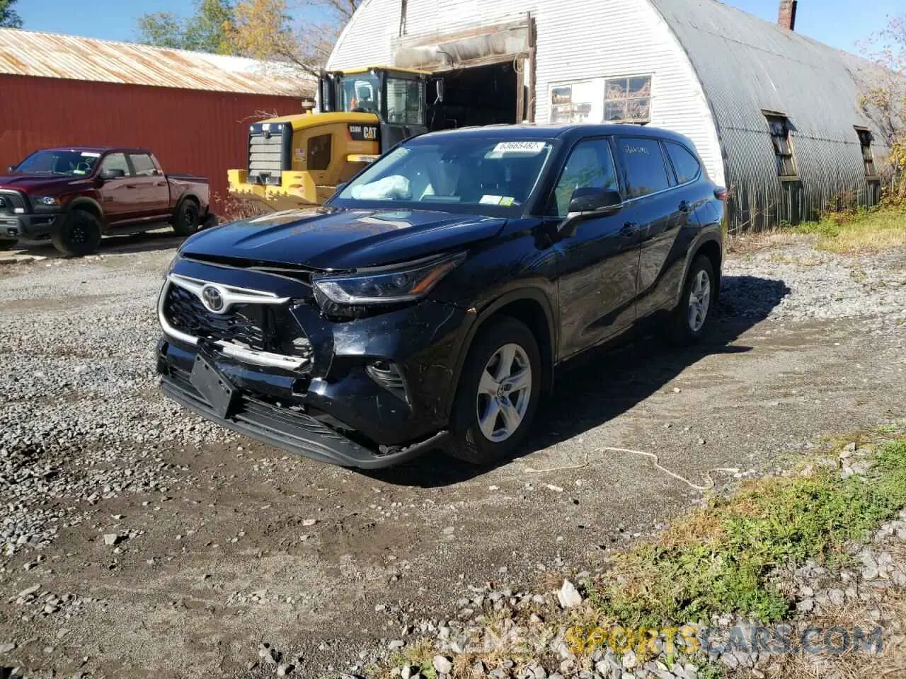 2 fotografías del automóvil dañado 5TDBZRBH0MS106411 TOYOTA HIGHLANDER 2021