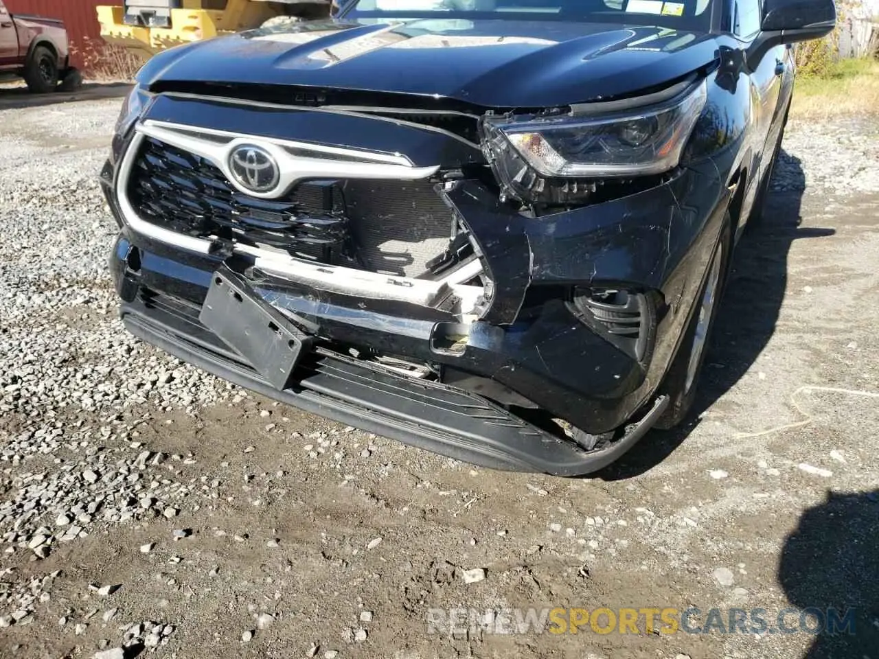 9 fotografías del automóvil dañado 5TDBZRBH0MS106411 TOYOTA HIGHLANDER 2021