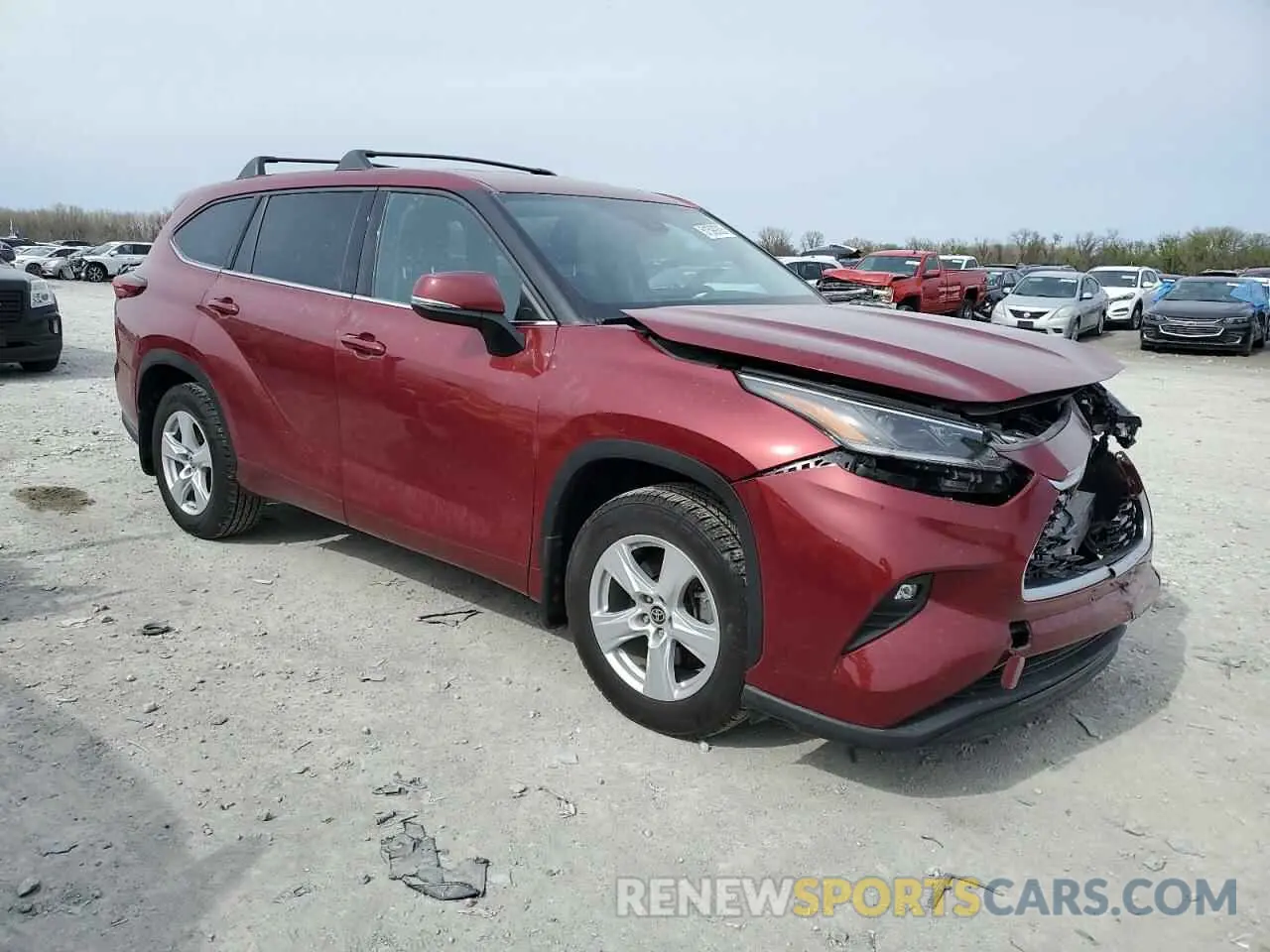 4 fotografías del automóvil dañado 5TDBZRBH1MS104473 TOYOTA HIGHLANDER 2021