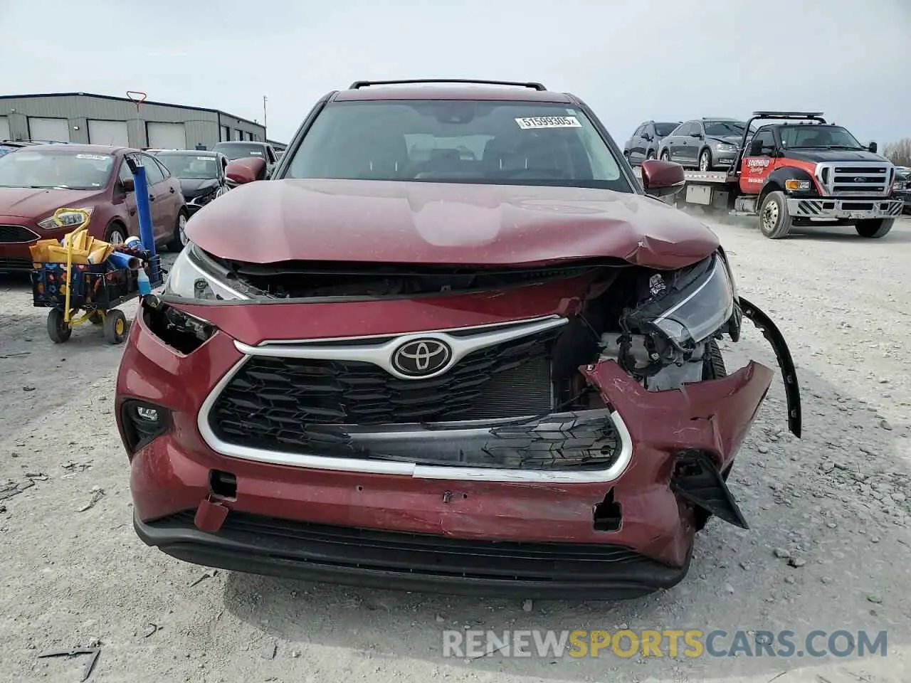 5 fotografías del automóvil dañado 5TDBZRBH1MS104473 TOYOTA HIGHLANDER 2021