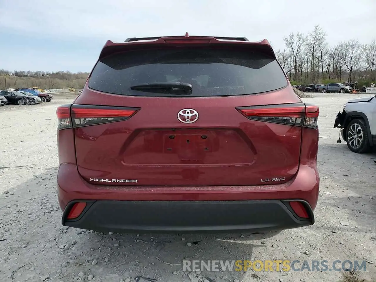 6 fotografías del automóvil dañado 5TDBZRBH1MS104473 TOYOTA HIGHLANDER 2021