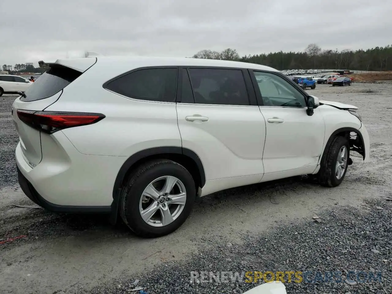 3 fotografías del automóvil dañado 5TDBZRBH1MS523861 TOYOTA HIGHLANDER 2021