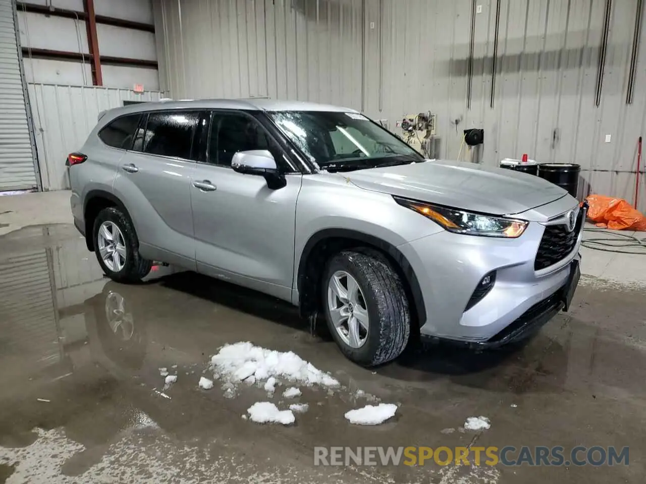 4 fotografías del automóvil dañado 5TDBZRBH2MS089515 TOYOTA HIGHLANDER 2021