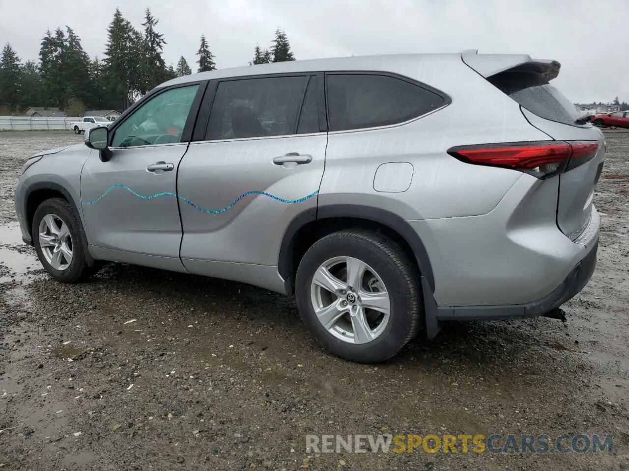 2 fotografías del automóvil dañado 5TDBZRBH2MS121847 TOYOTA HIGHLANDER 2021