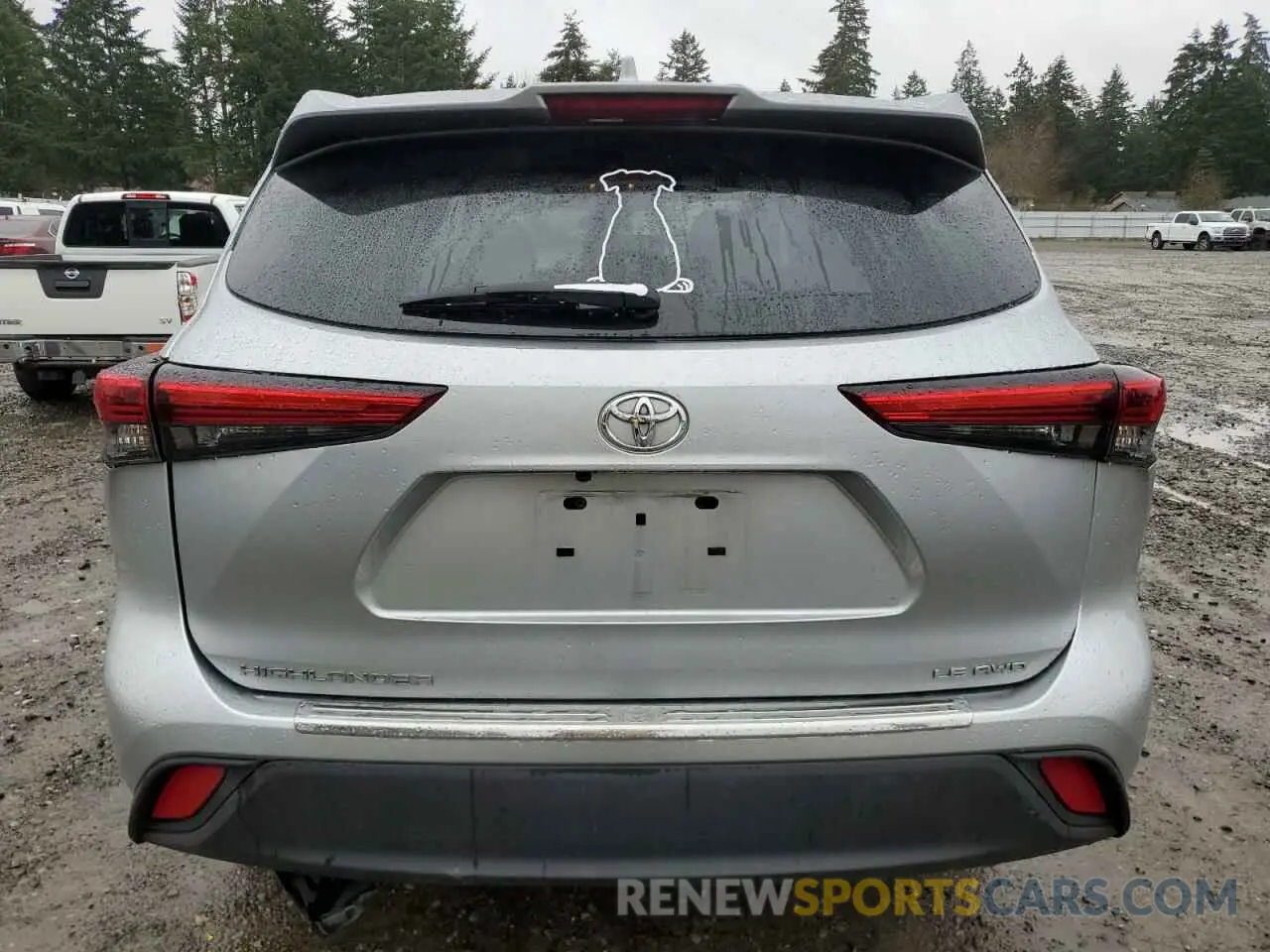 6 fotografías del automóvil dañado 5TDBZRBH2MS121847 TOYOTA HIGHLANDER 2021