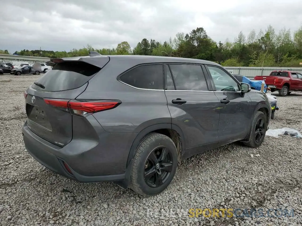 3 fotografías del automóvil dañado 5TDBZRBH3MS125597 TOYOTA HIGHLANDER 2021
