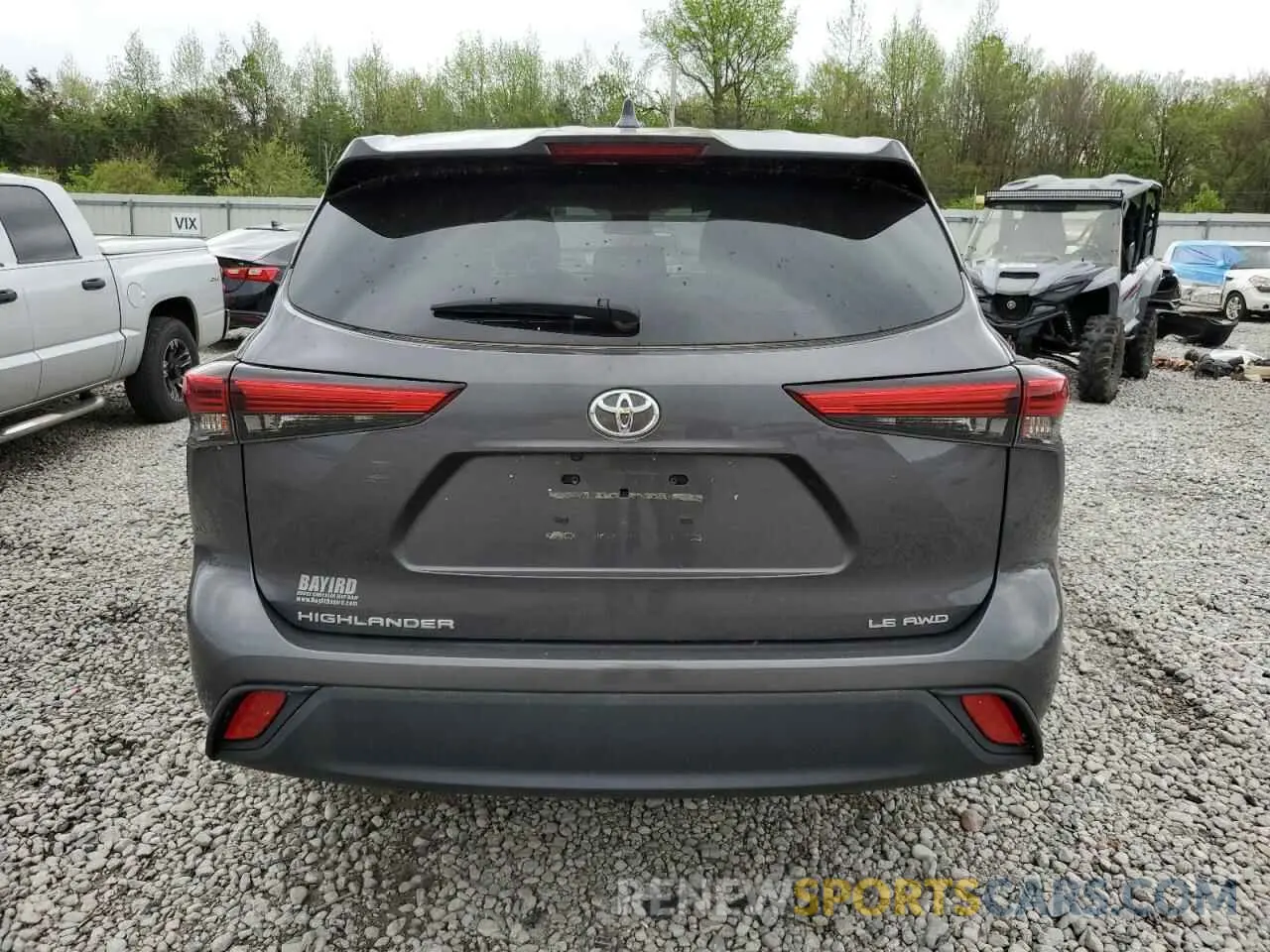 6 fotografías del automóvil dañado 5TDBZRBH3MS125597 TOYOTA HIGHLANDER 2021