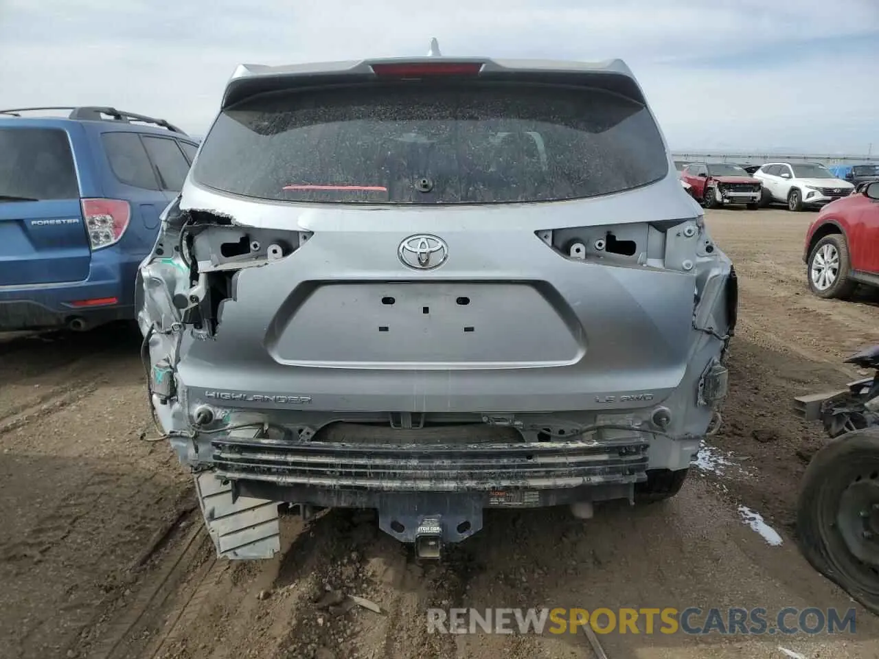 6 fotografías del automóvil dañado 5TDBZRBH3MS543822 TOYOTA HIGHLANDER 2021