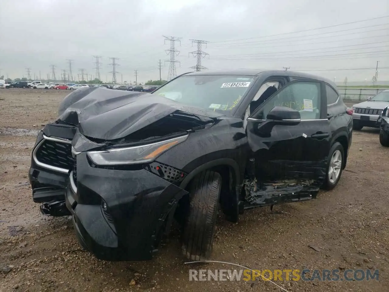 2 fotografías del automóvil dañado 5TDBZRBH4MS122787 TOYOTA HIGHLANDER 2021