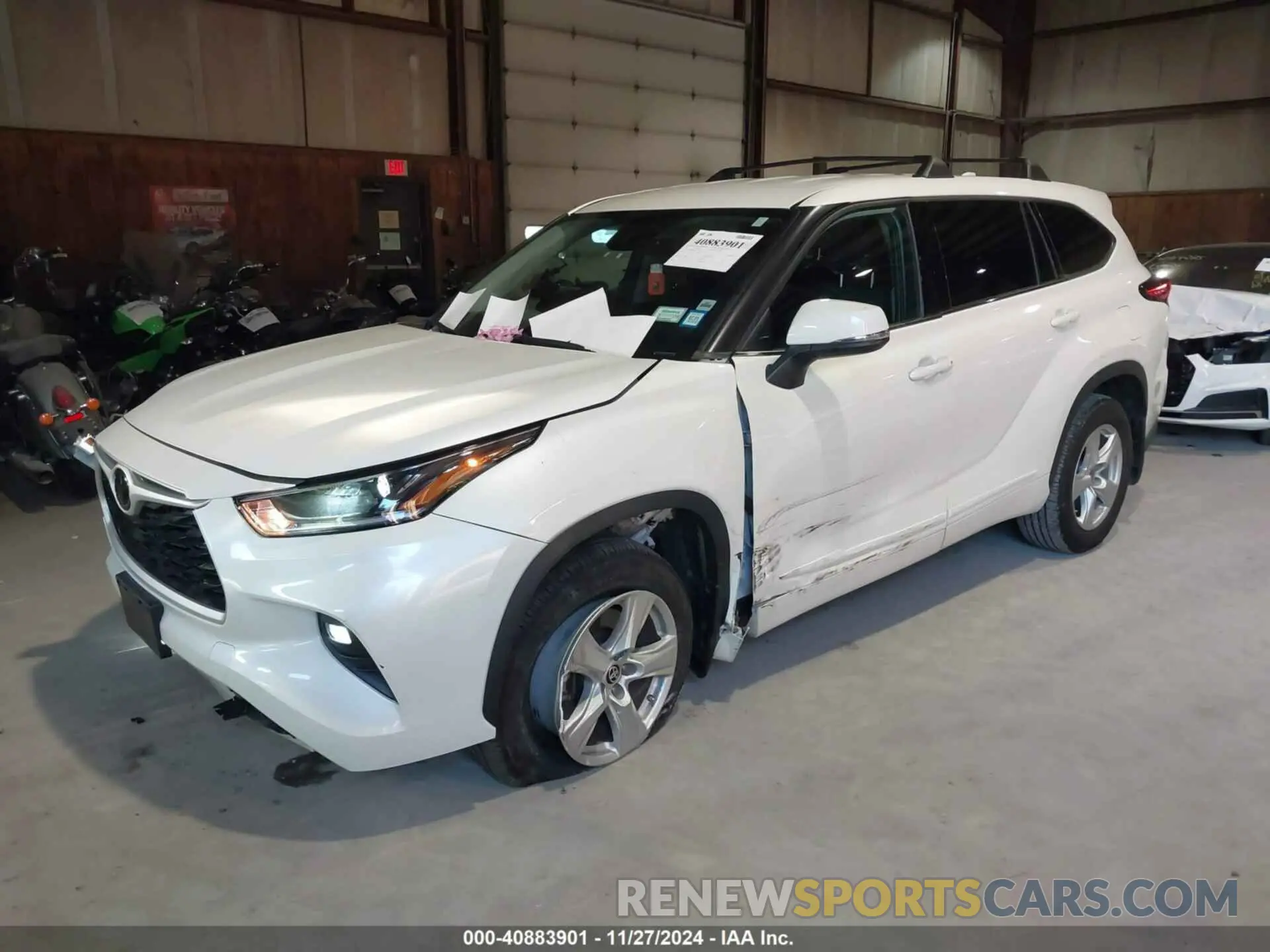 2 fotografías del automóvil dañado 5TDBZRBH6MS137596 TOYOTA HIGHLANDER 2021