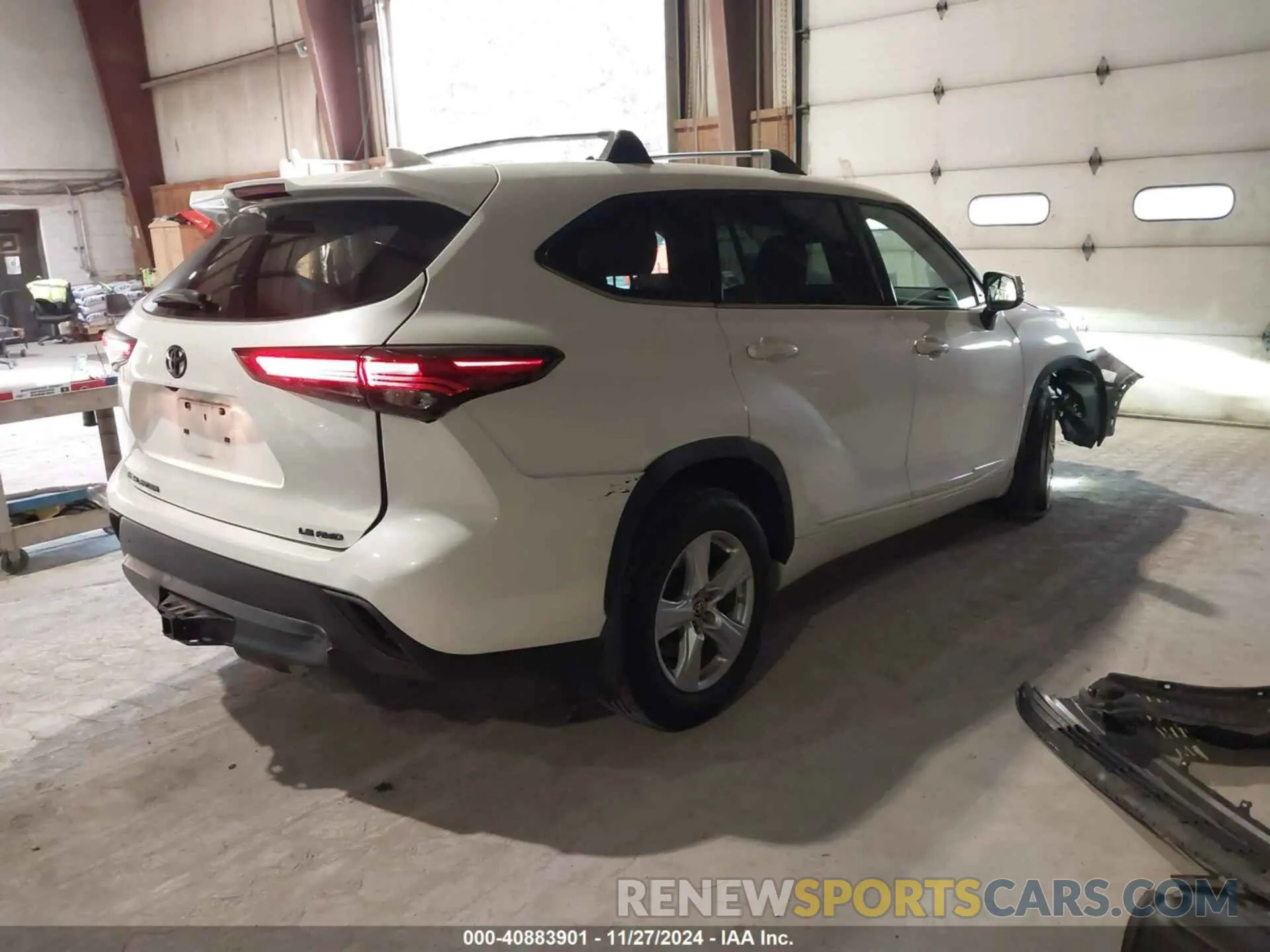 4 fotografías del automóvil dañado 5TDBZRBH6MS137596 TOYOTA HIGHLANDER 2021