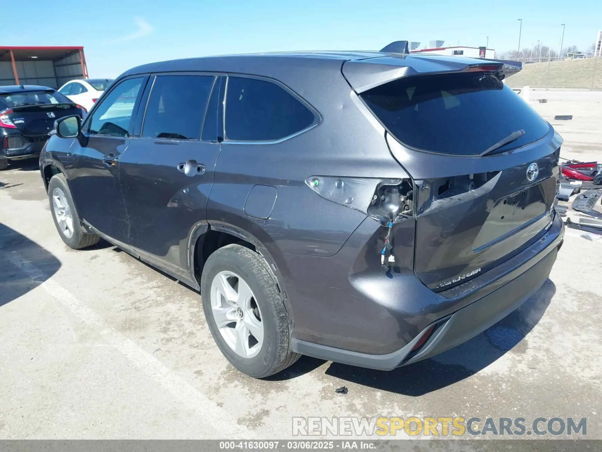 3 fotografías del automóvil dañado 5TDBZRBH7MS544245 TOYOTA HIGHLANDER 2021