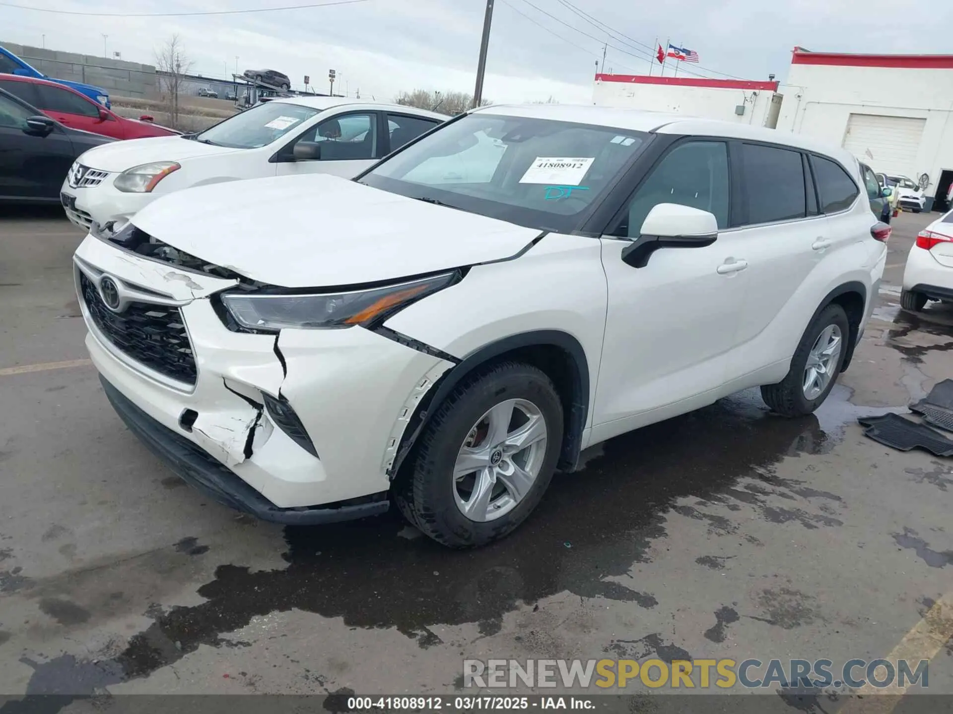 2 fotografías del automóvil dañado 5TDBZRBH9MS110697 TOYOTA HIGHLANDER 2021