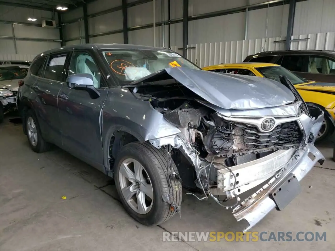 1 fotografías del automóvil dañado 5TDBZRBH9MS115916 TOYOTA HIGHLANDER 2021