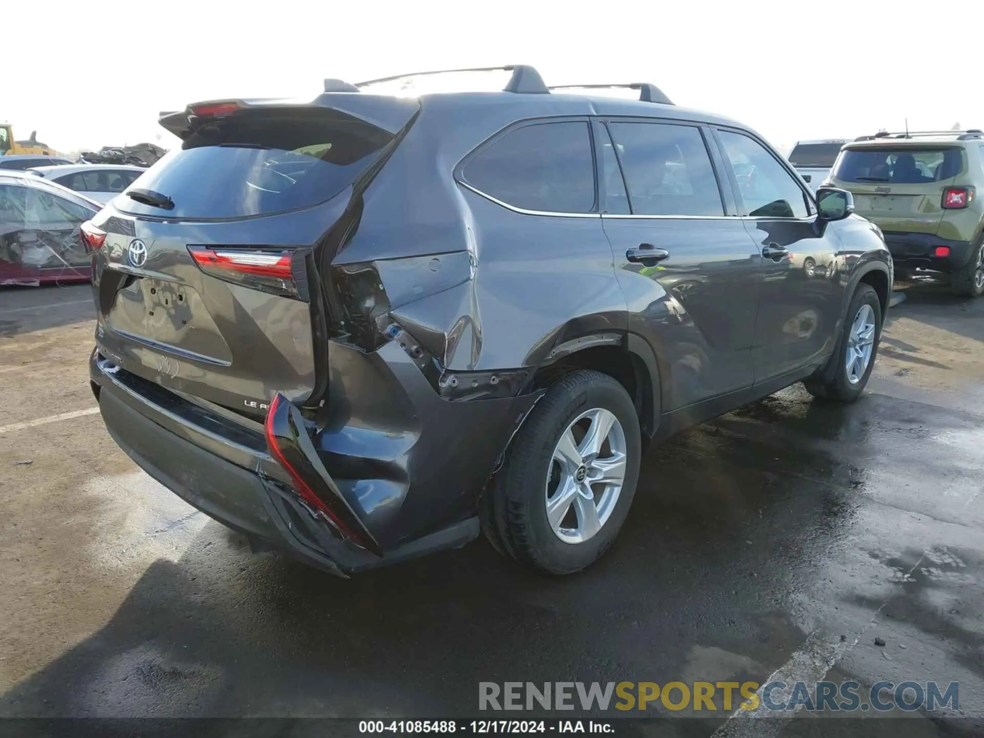 4 fotografías del automóvil dañado 5TDBZRBH9MS535563 TOYOTA HIGHLANDER 2021