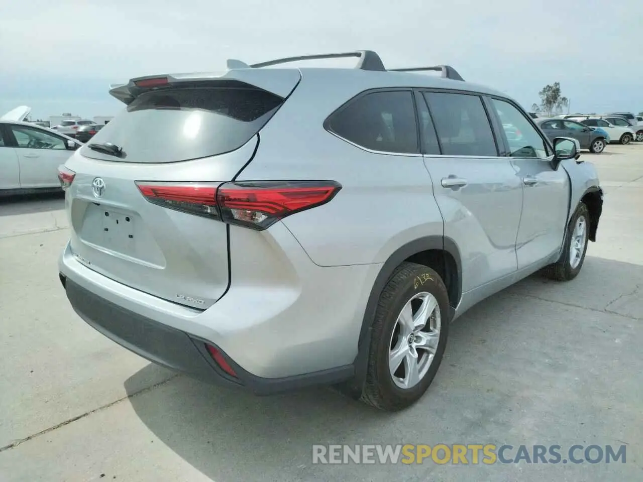 4 fotografías del automóvil dañado 5TDBZRBH9MS541427 TOYOTA HIGHLANDER 2021