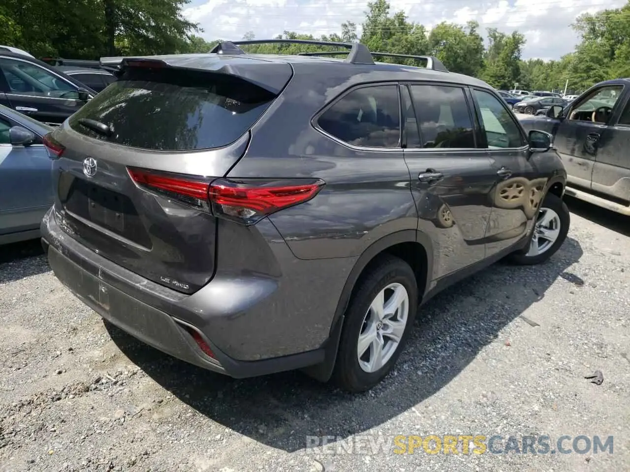 4 fotografías del automóvil dañado 5TDBZRBHXMS142140 TOYOTA HIGHLANDER 2021