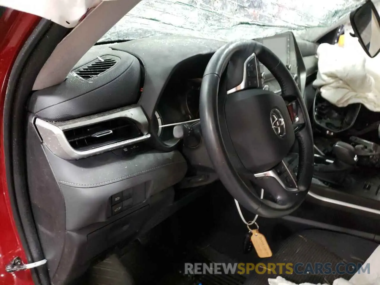 9 fotografías del automóvil dañado 5TDBZRBHXMS532140 TOYOTA HIGHLANDER 2021