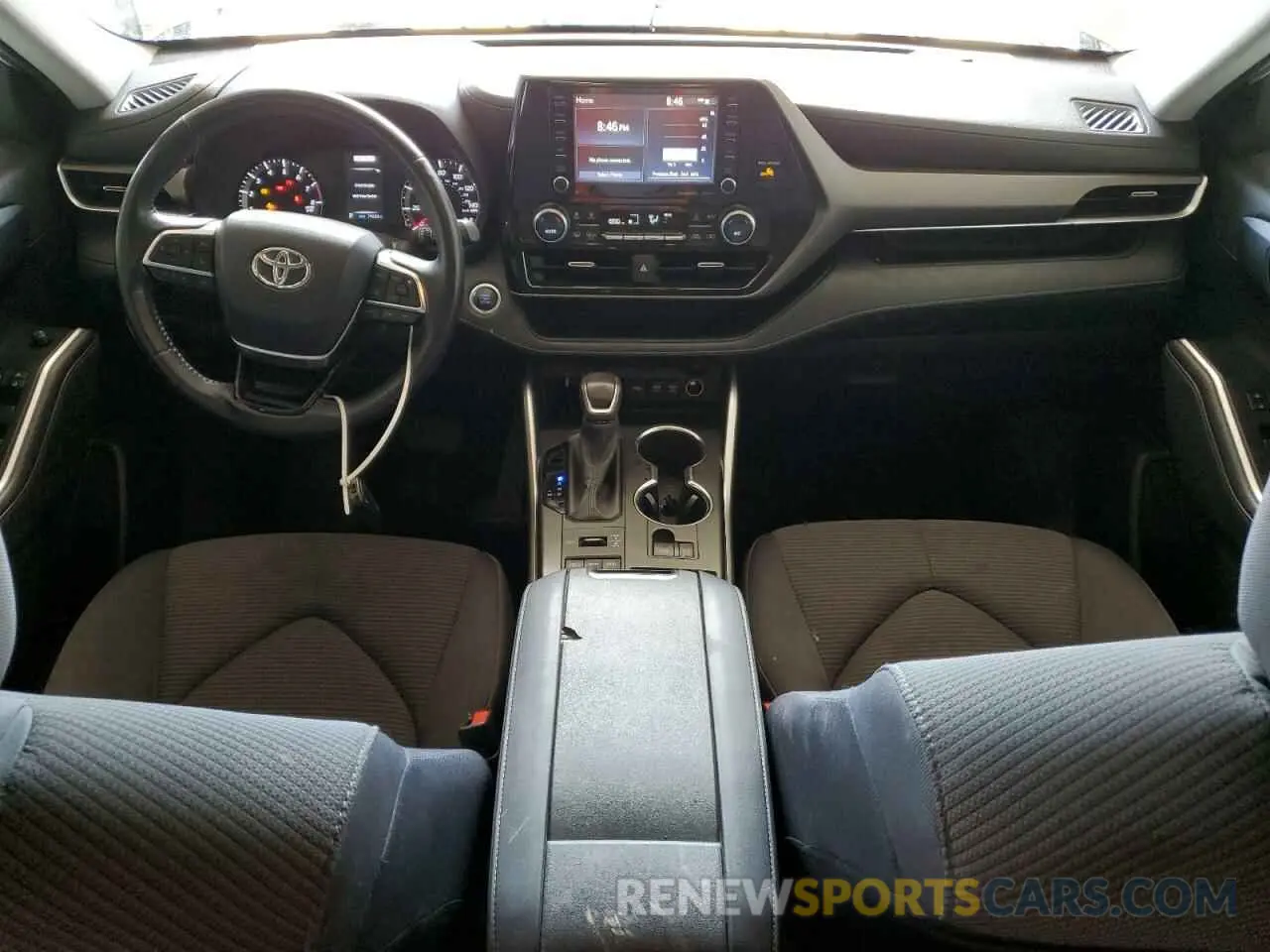 8 fotografías del automóvil dañado 5TDBZRBHXMS532381 TOYOTA HIGHLANDER 2021