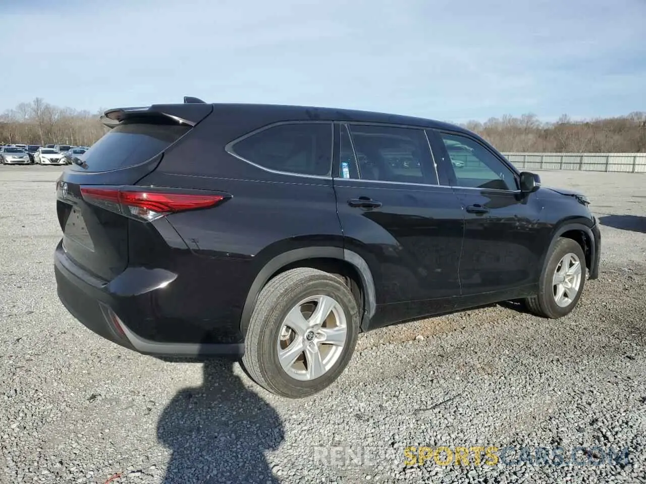 3 fotografías del automóvil dañado 5TDCZRAH1MS081038 TOYOTA HIGHLANDER 2021