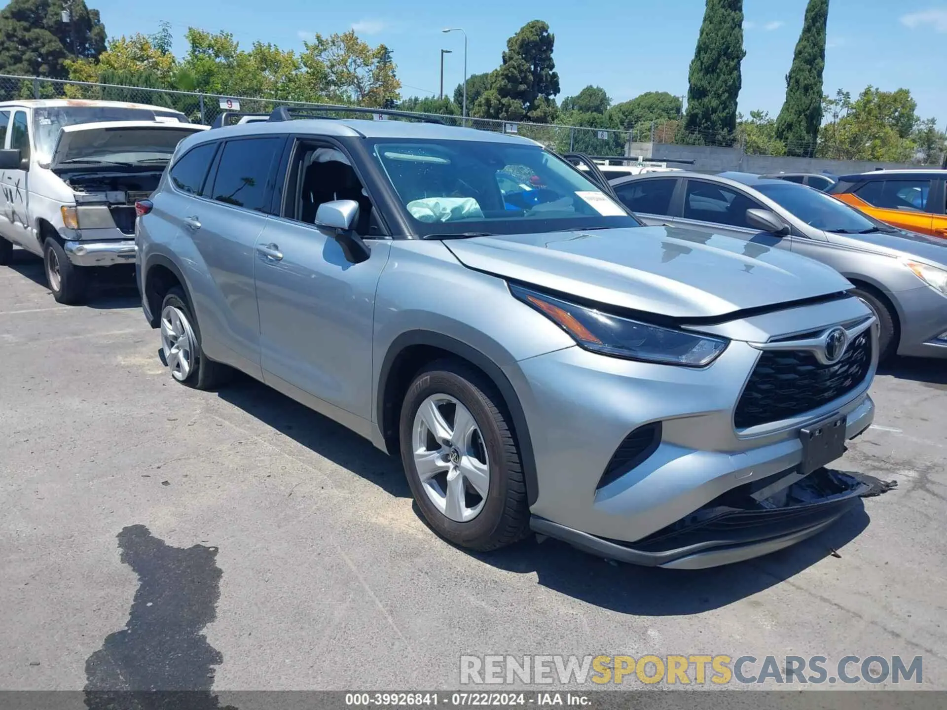 1 fotografías del automóvil dañado 5TDCZRAH2MS523518 TOYOTA HIGHLANDER 2021