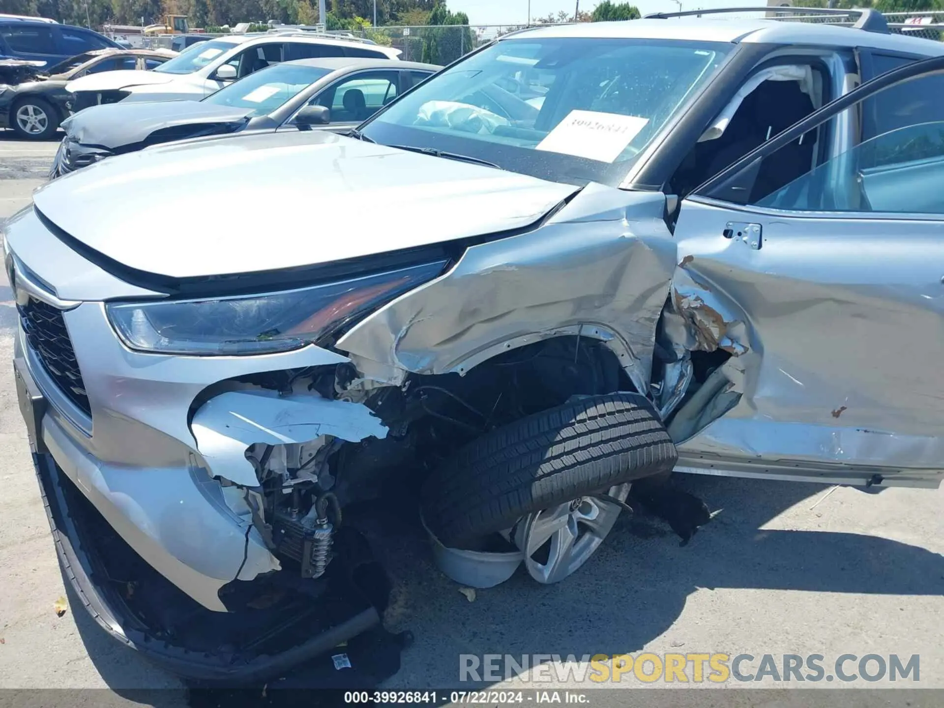 6 fotografías del automóvil dañado 5TDCZRAH2MS523518 TOYOTA HIGHLANDER 2021