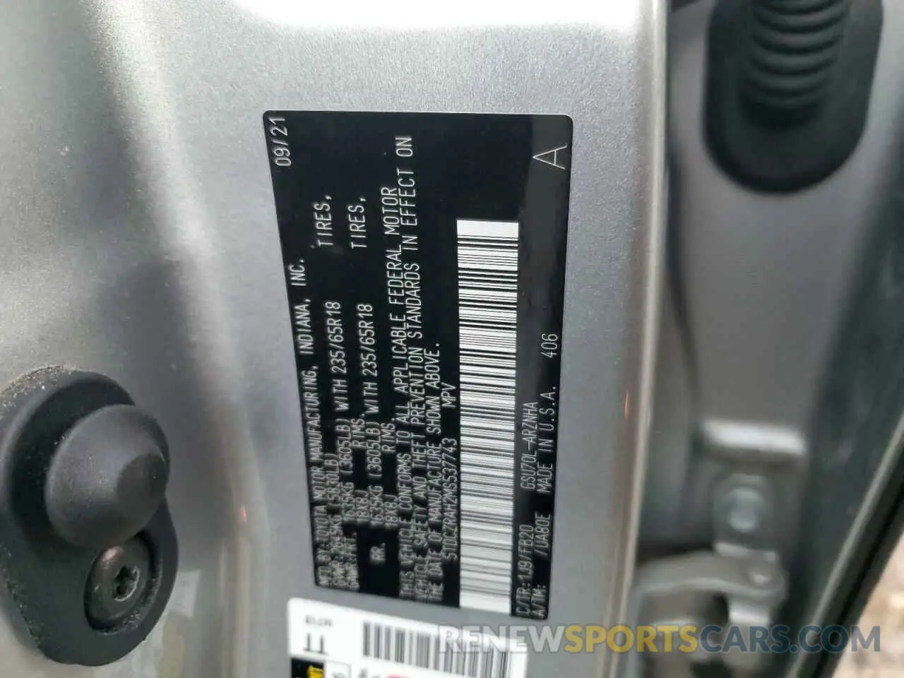 14 fotografías del automóvil dañado 5TDCZRAH2MS537743 TOYOTA HIGHLANDER 2021