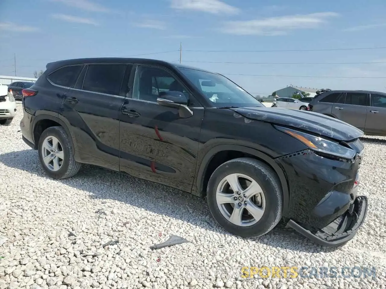 4 fotografías del automóvil dañado 5TDCZRAH3MS076472 TOYOTA HIGHLANDER 2021