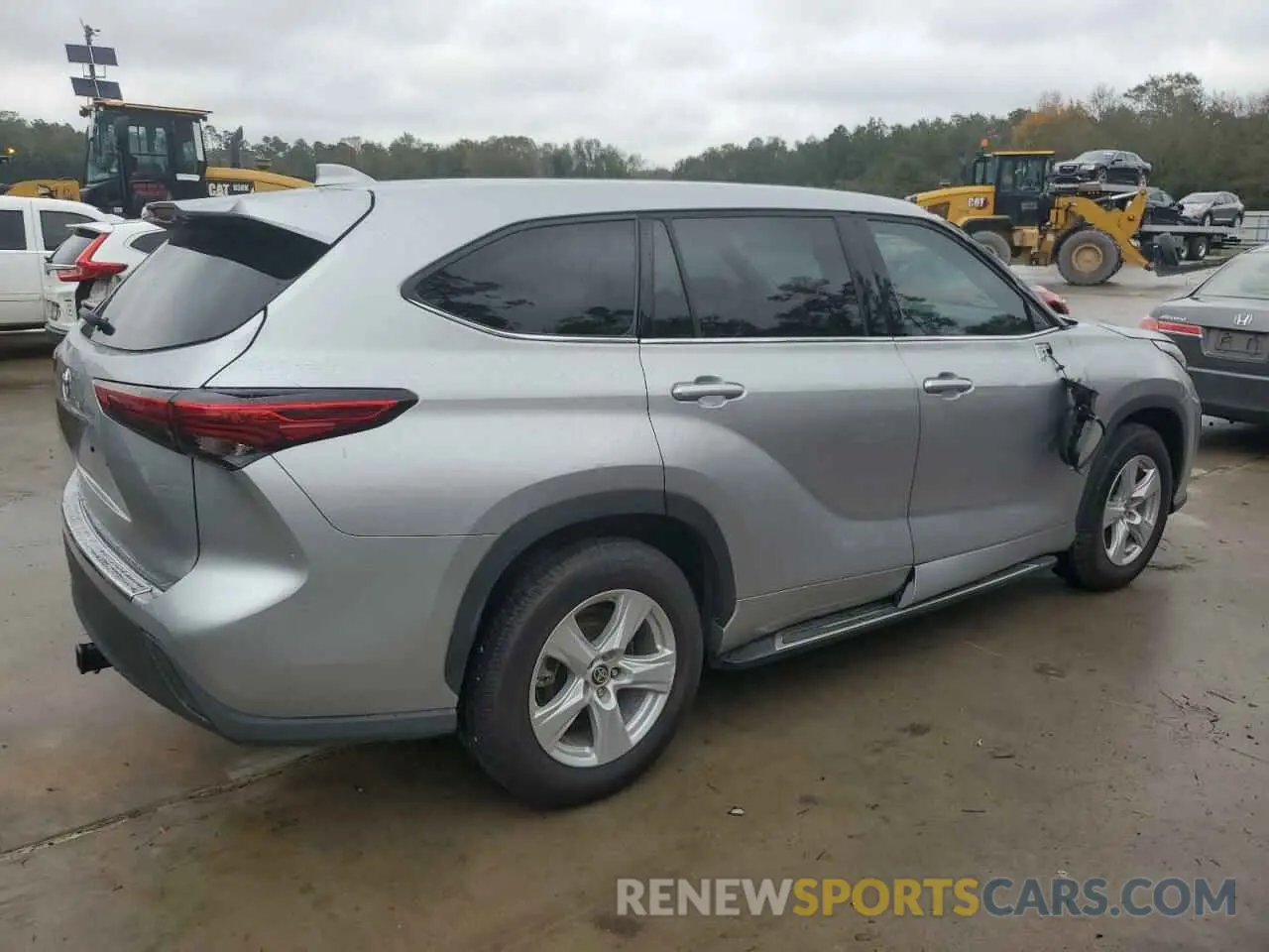 3 fotografías del automóvil dañado 5TDCZRAH3MS084586 TOYOTA HIGHLANDER 2021