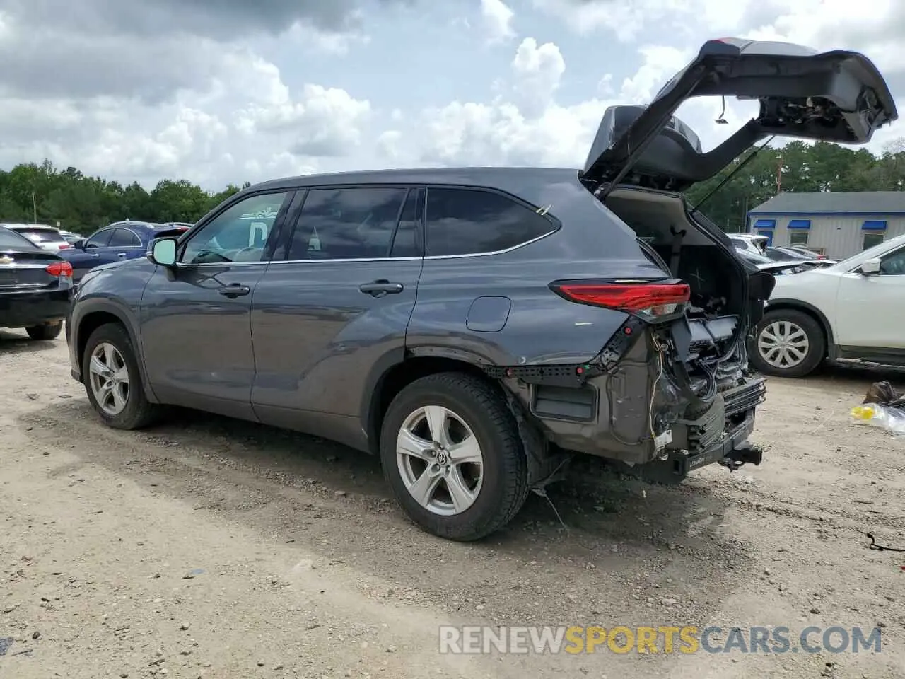 2 fotografías del automóvil dañado 5TDCZRAH4MS537596 TOYOTA HIGHLANDER 2021