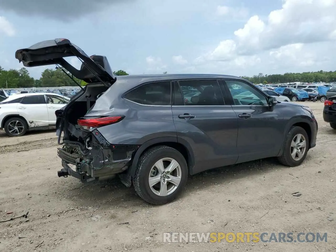 3 fotografías del automóvil dañado 5TDCZRAH4MS537596 TOYOTA HIGHLANDER 2021