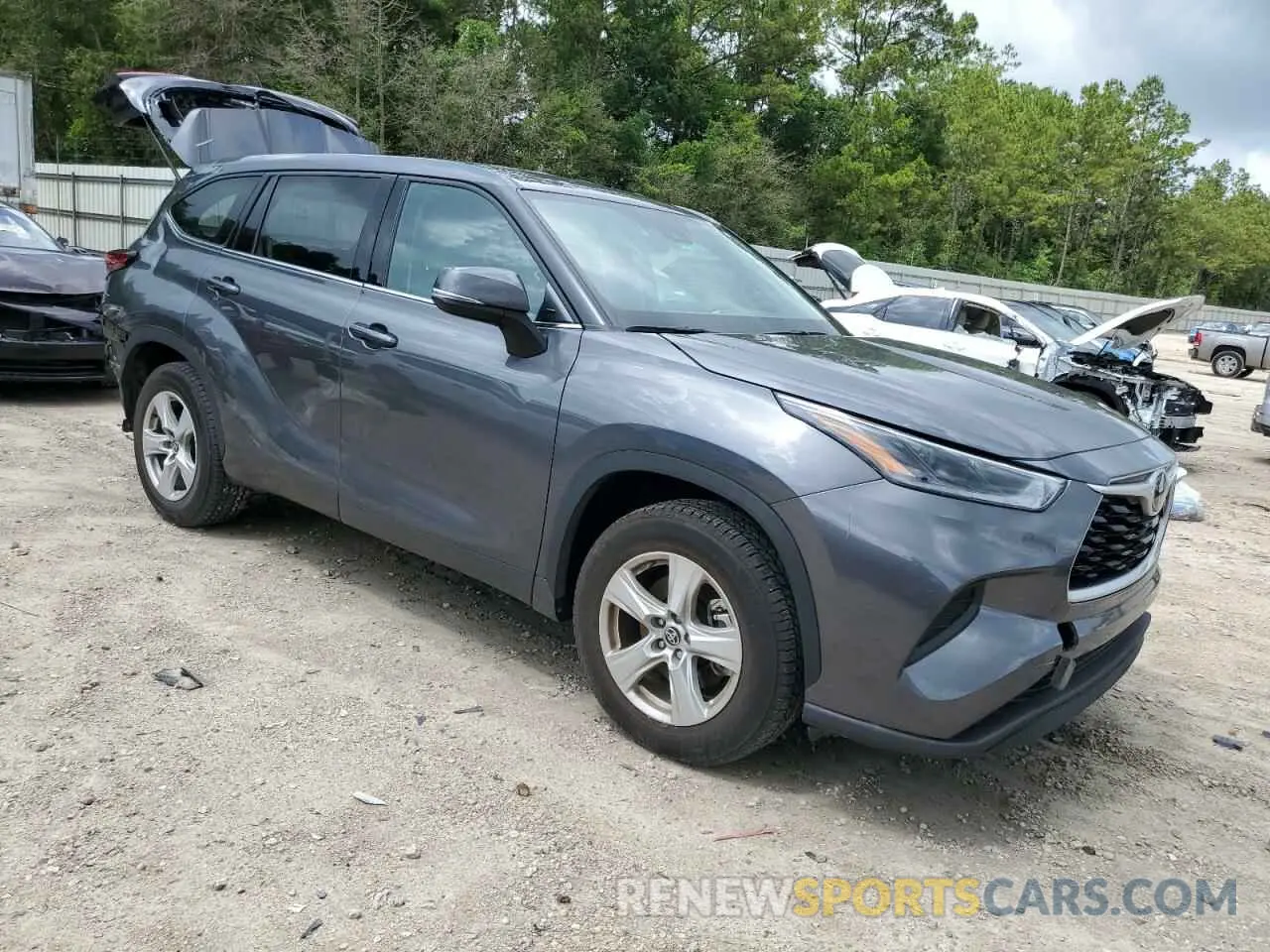 4 fotografías del automóvil dañado 5TDCZRAH4MS537596 TOYOTA HIGHLANDER 2021