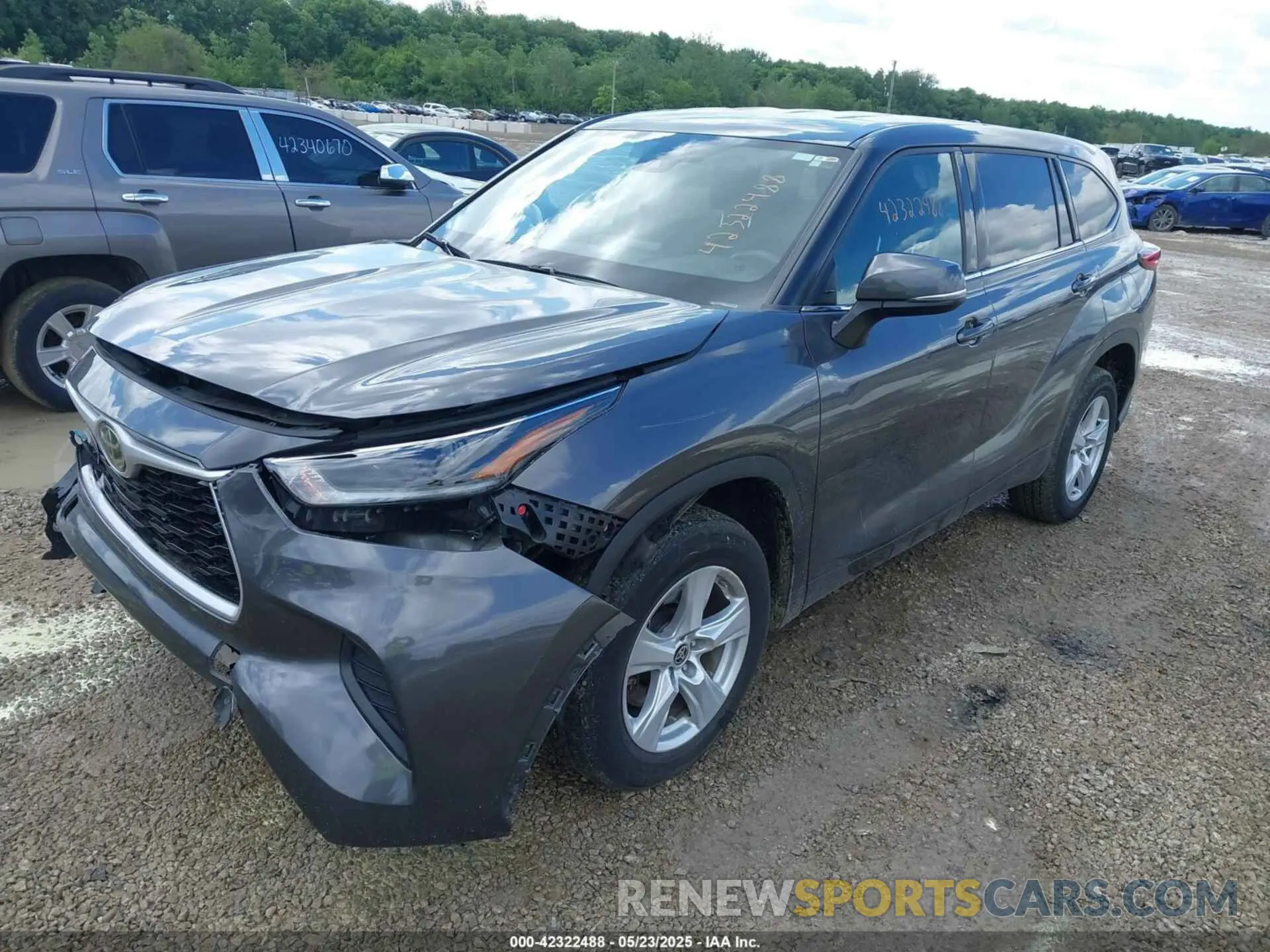 2 fotografías del automóvil dañado 5TDCZRAH6MS538197 TOYOTA HIGHLANDER 2021
